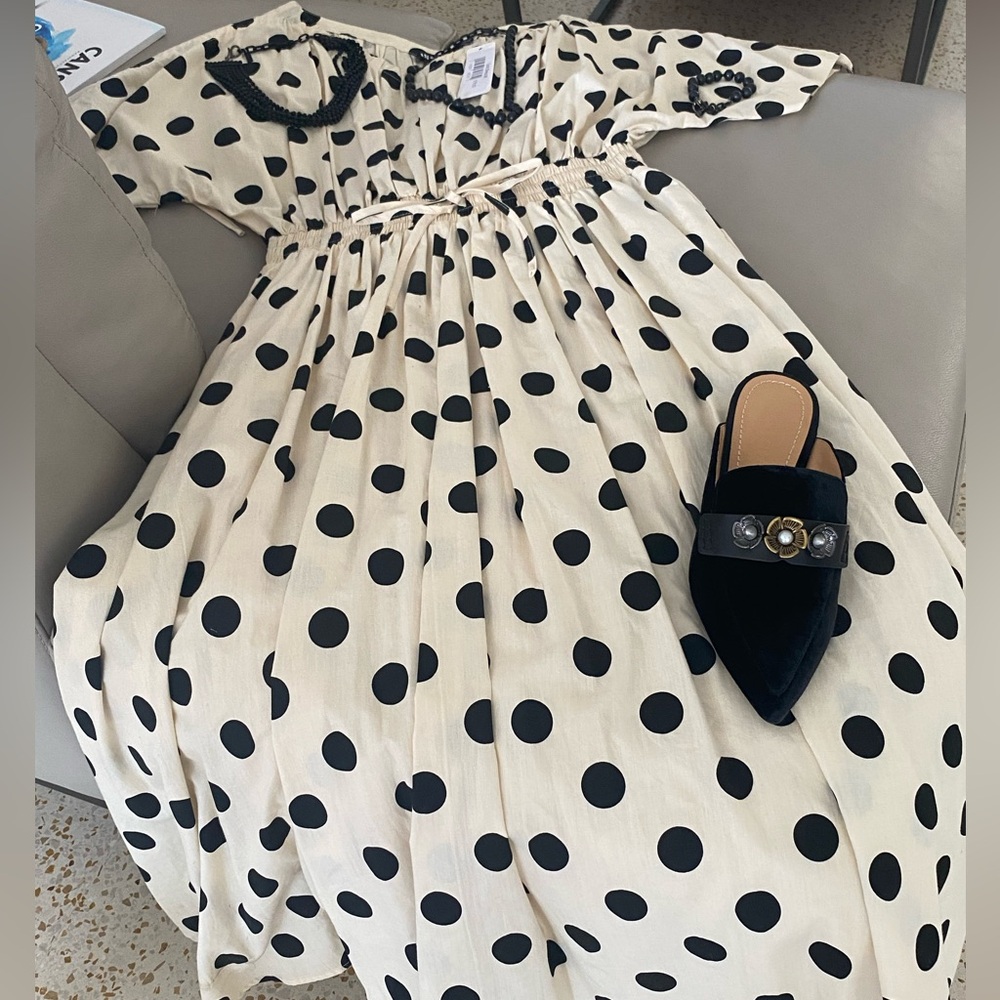 Polka dots midi dress